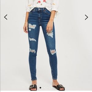Size 25 Distressed Topshop Jamie Jeans